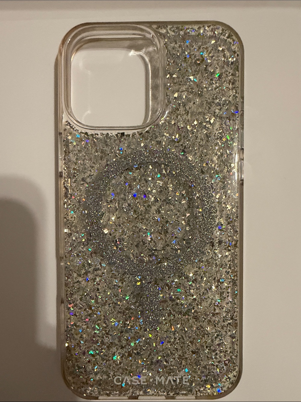 case-mate Silver Glitter Phone Case with Ring Grip Accent